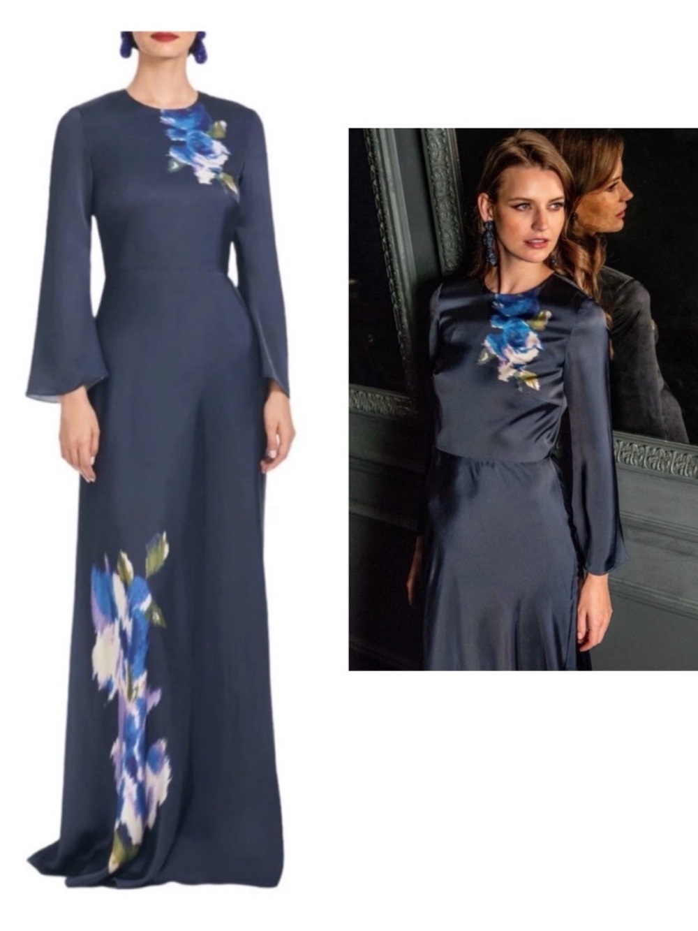 SACHIN & BABI
ALEX GOWN IN MIDNIGHT CORSAGE in Size 10